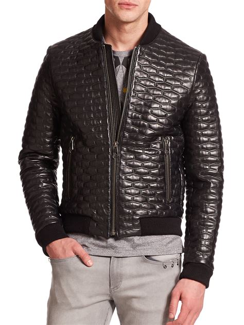 versace leather jacket.